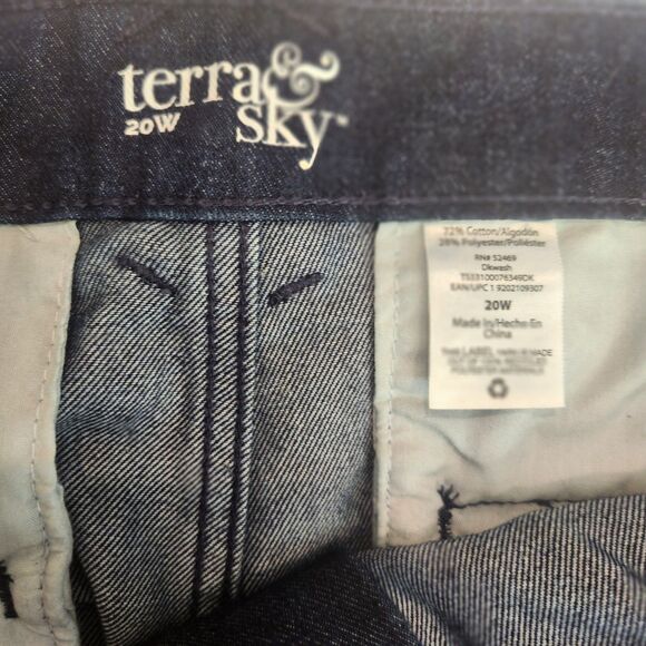 Terra & Sky 20W Dark Wash NWT High Rise Denim Jeans - Picture 11 of 11
